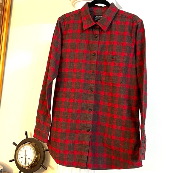 NWT Gift Ready! Filson Alaskan Guide Shirt Heavyweight Flannel Women’s XL - Picture 11 of 12